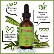 MIELLE ORGANICS Rosemary Mint Scalp And Hair Strengthening Oil 59ml - صورة 5