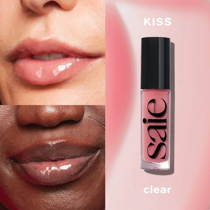 Saie Glossybounce™ High-Shine Hydrating Lip Gloss Oil Kiss - clear - Image 3