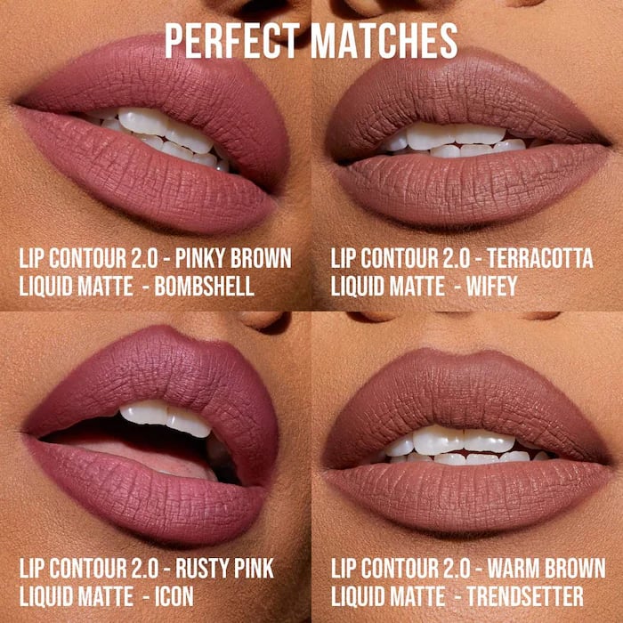 HUDA BEAUTY  Lip Contour 2.0 Automatic Matte Lip Pencil muted pink - Image 5