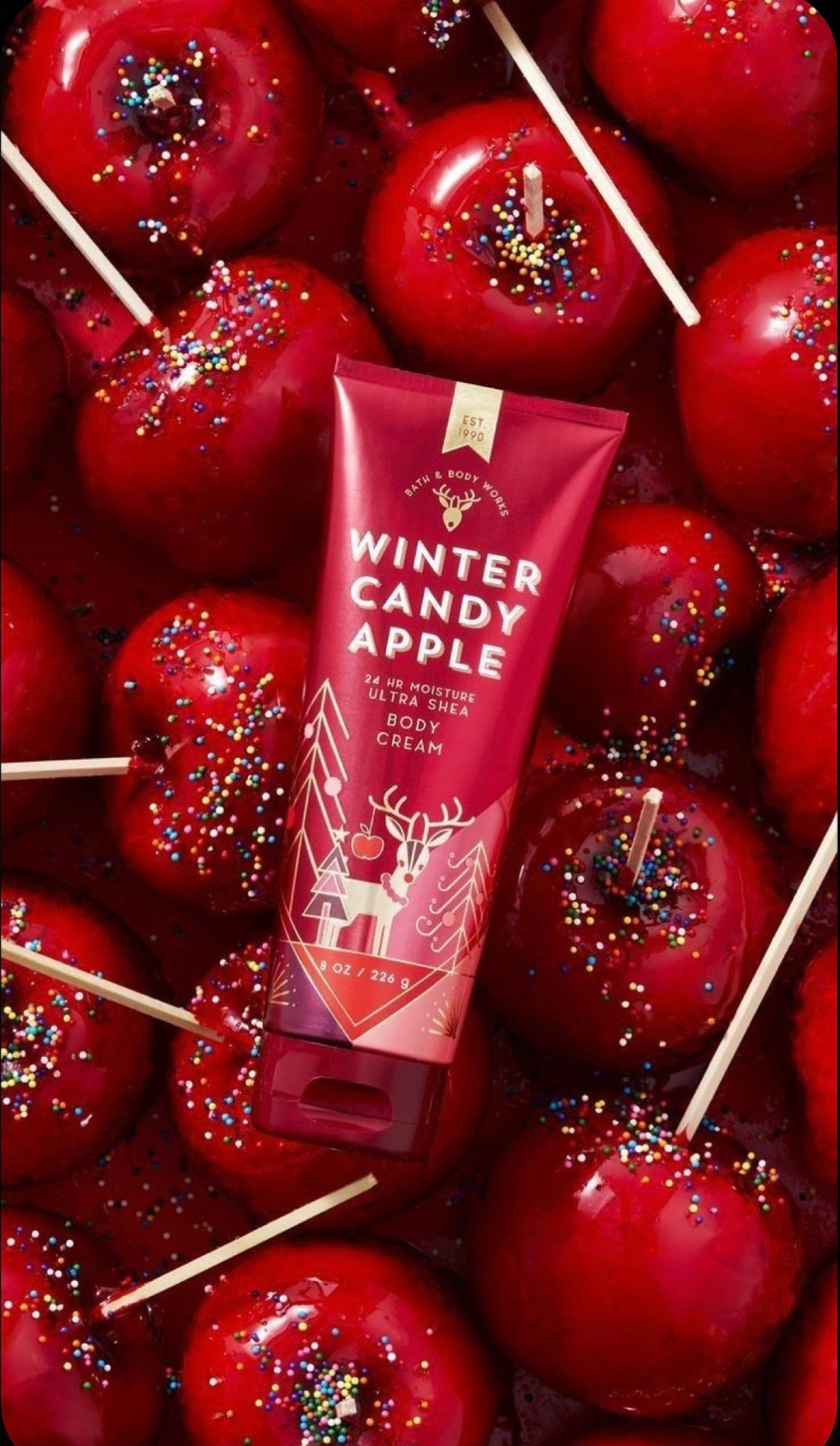 Bath & Body Works Winter Candy Apple 24 Hour Moisture Ultra Shea Body Cream - 226g - Image 2