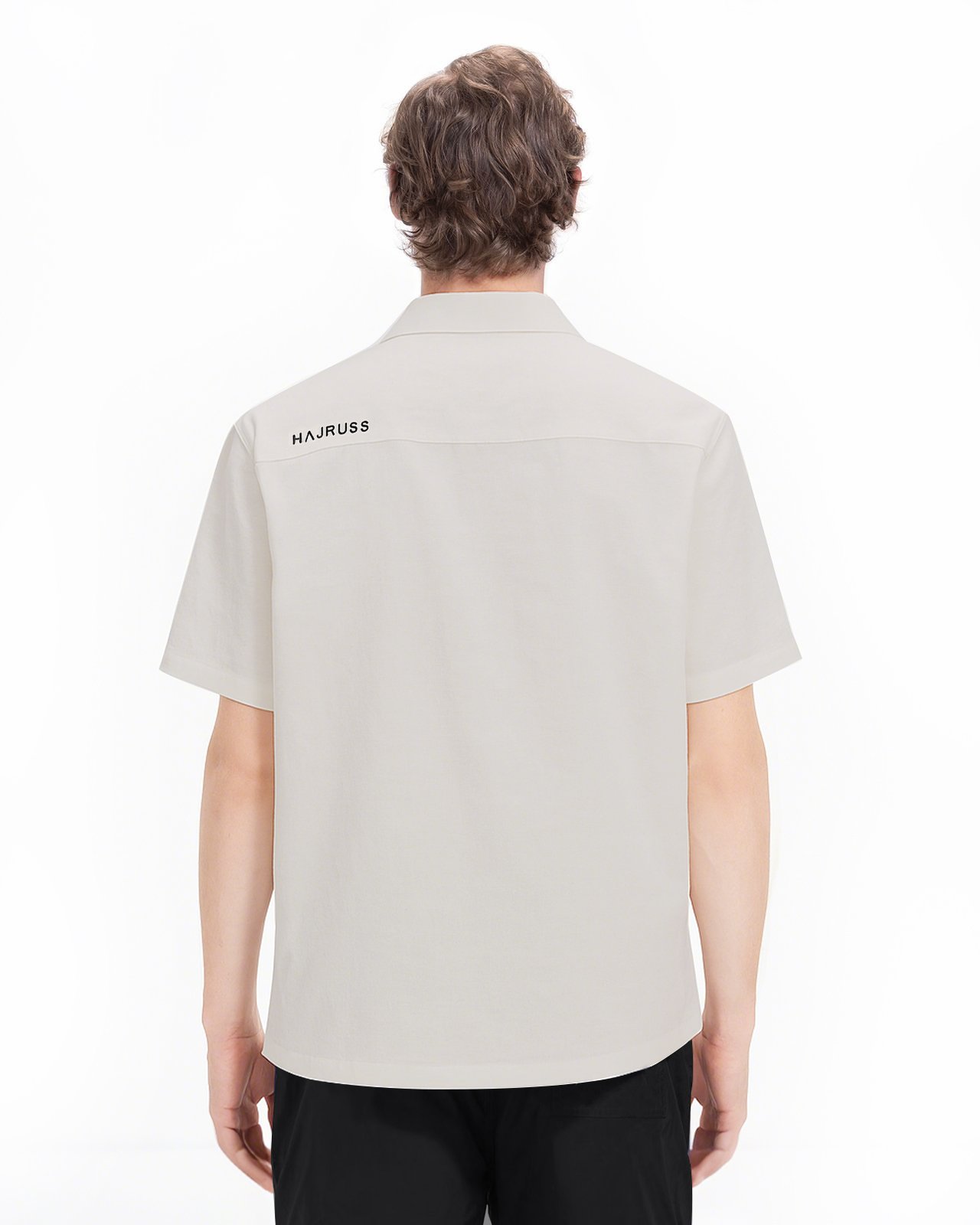White Short Sleeve Linen Shirt - Image 2