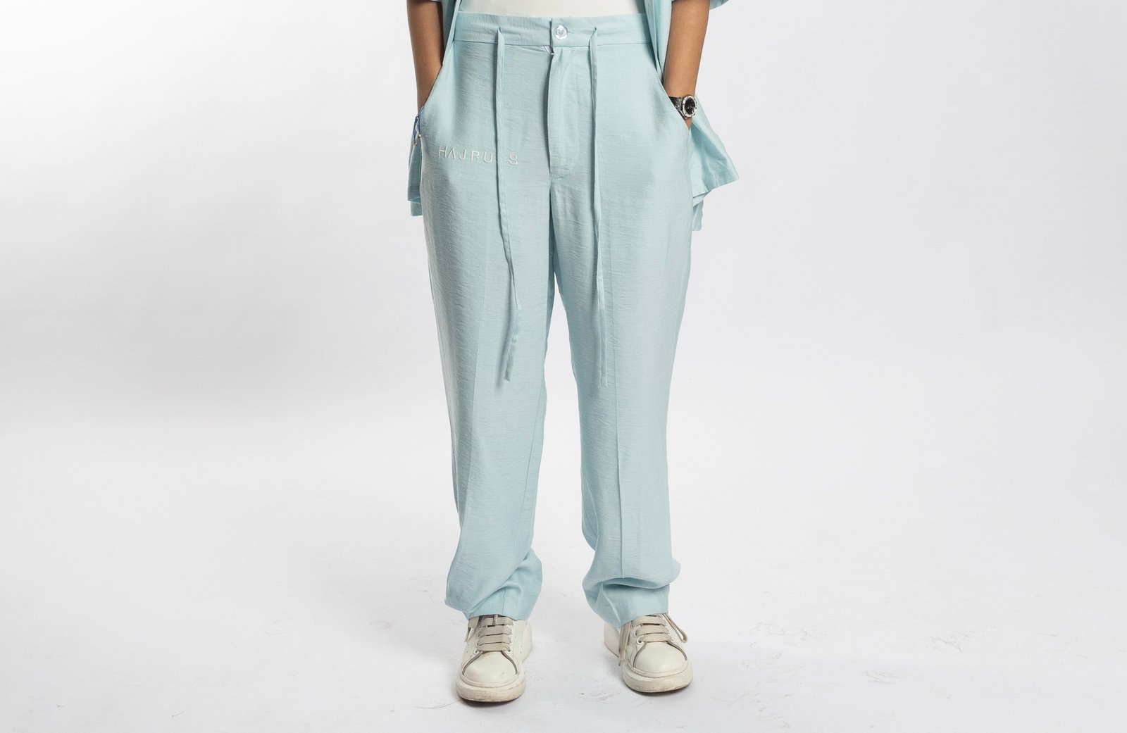 Baby Blue Linen Pant  - Image 1