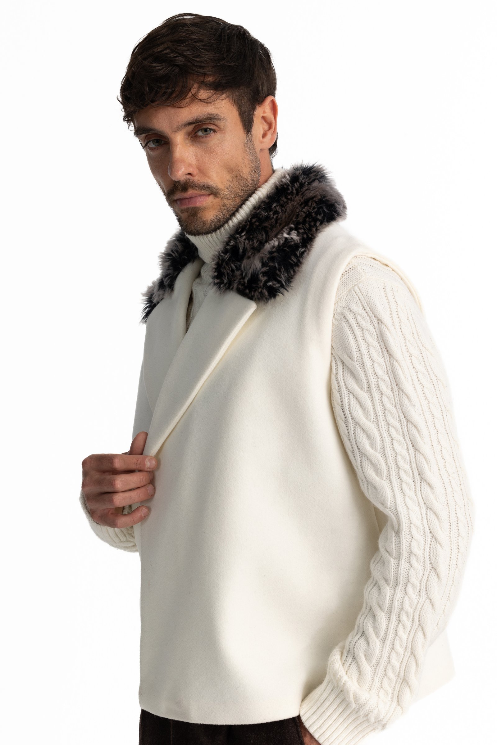 White Suit-collar Vest - Image 2