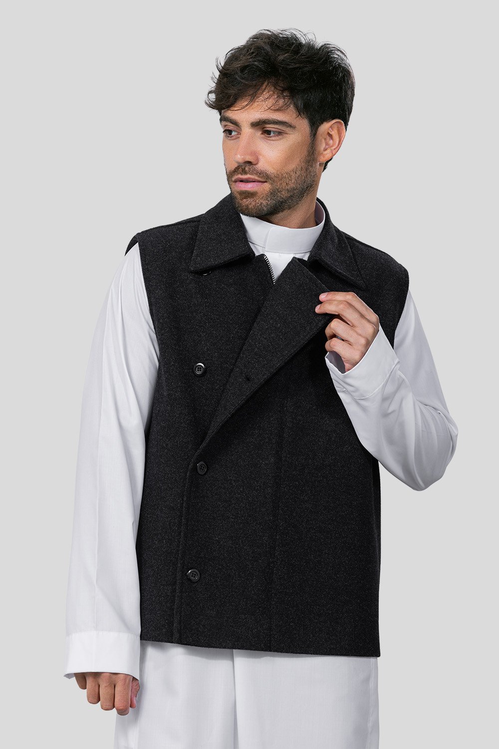 Woolborne Black Vest - Image 4