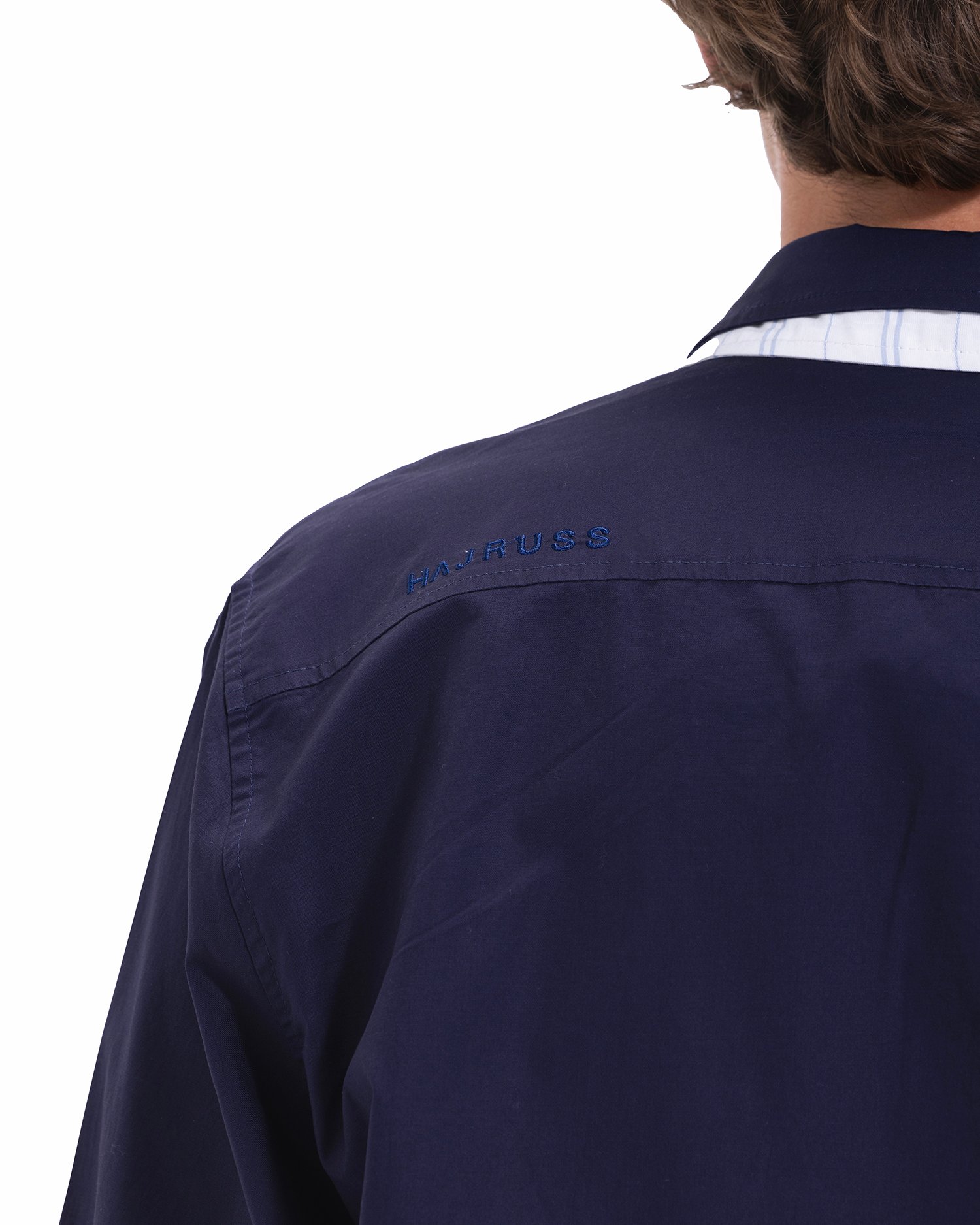 Navy Shadow Stripes Shirt - صورة 3