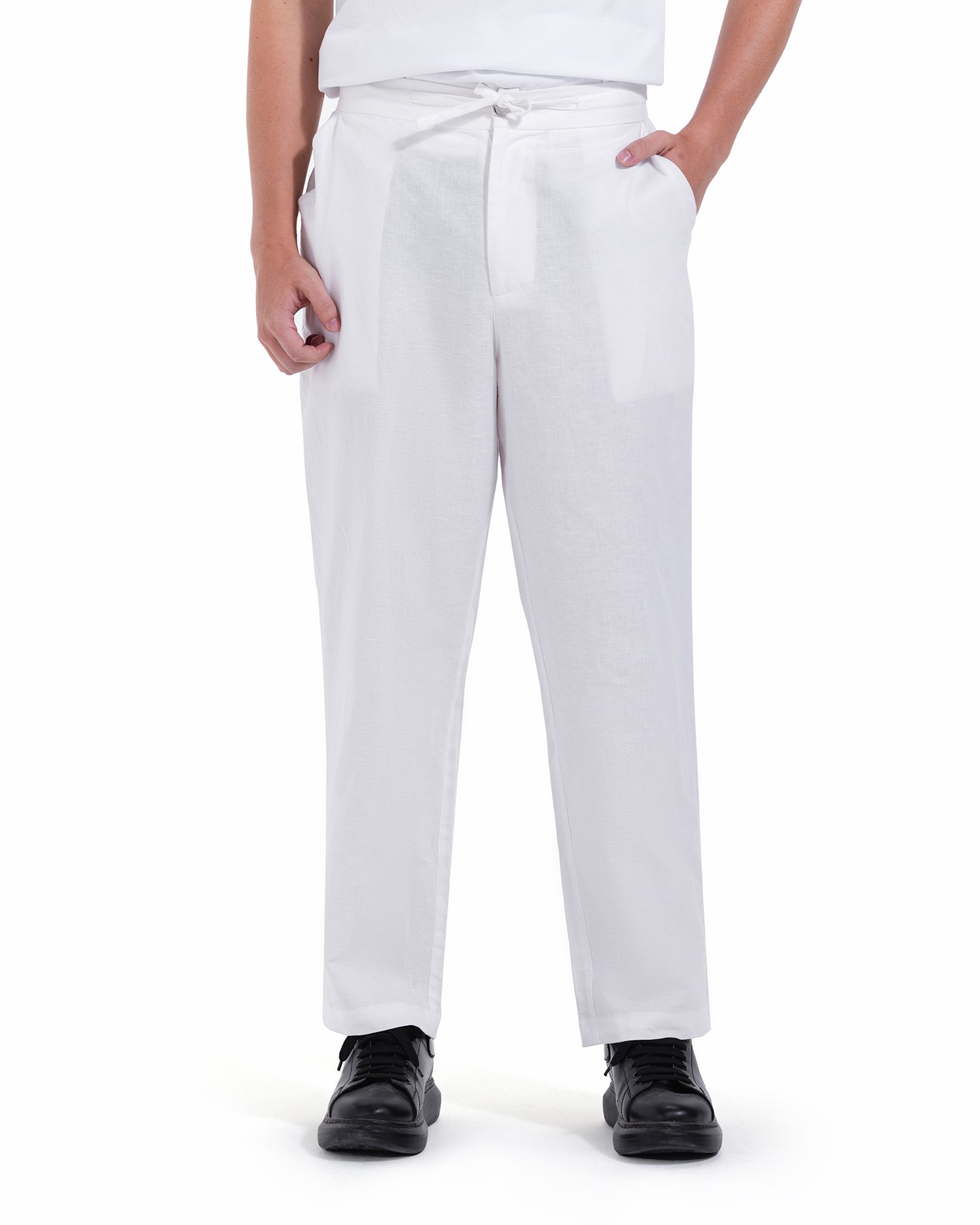 White Linen Pants - صورة 1