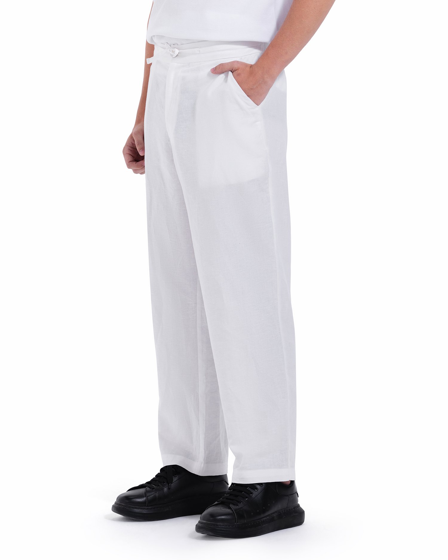 White Linen Pants - Image 3