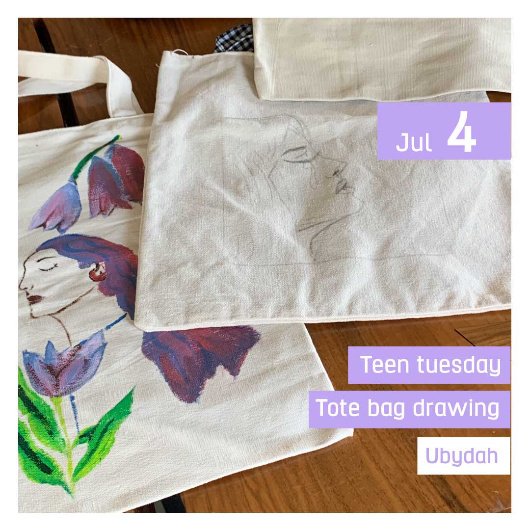 Tote bag drawing-Teen Tuesday  - Image 1