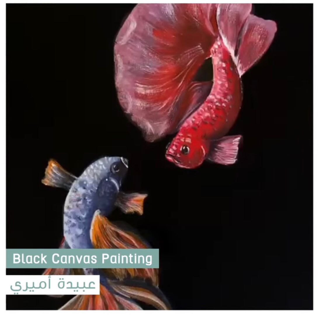 Black Canvas painting - Image 1
