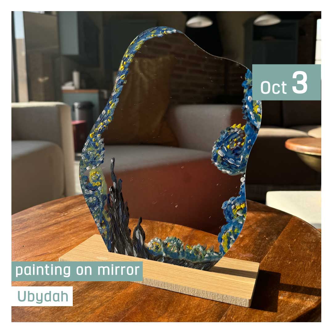 Painting on mirror - Image 1