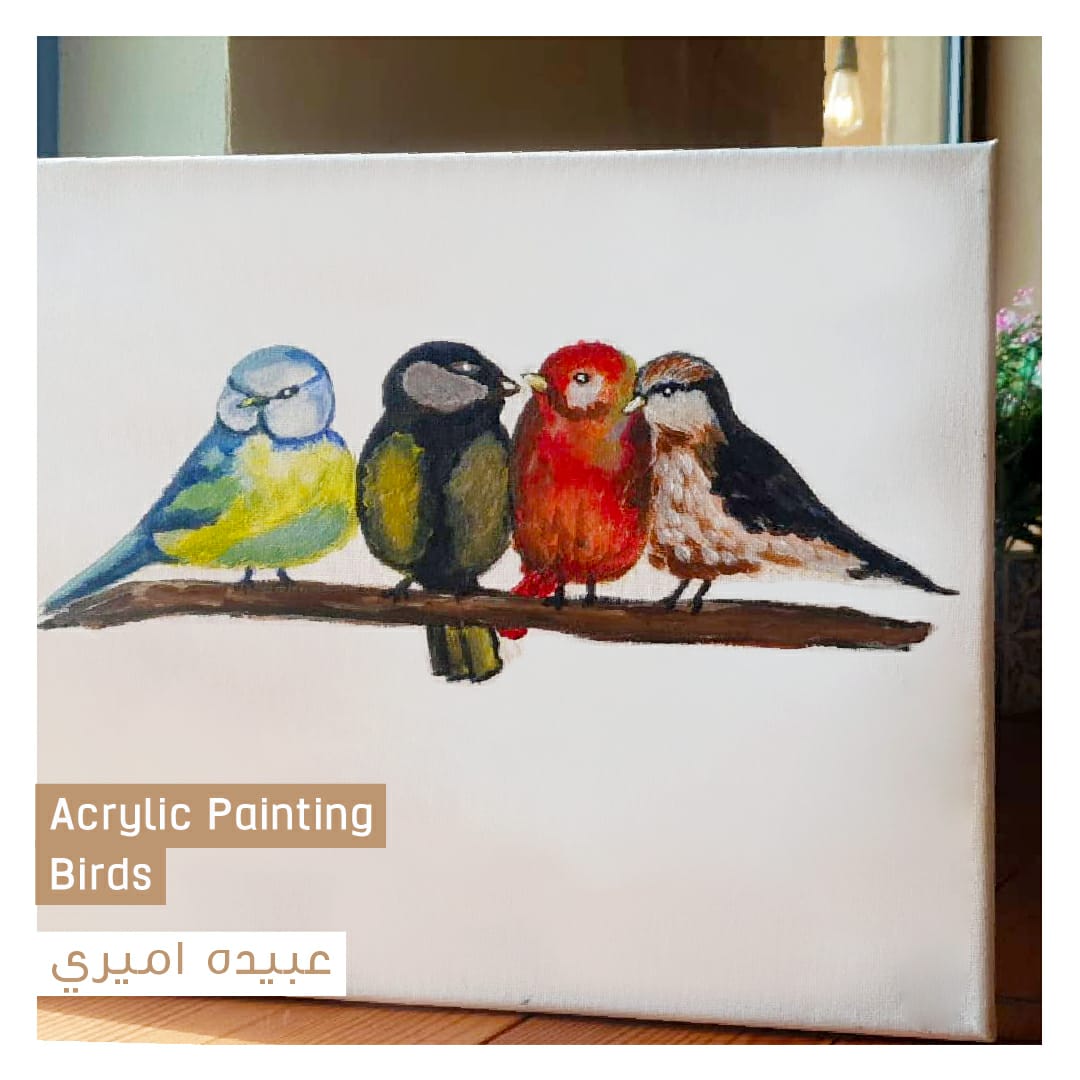 acrylic painting (birds)  - Image 1