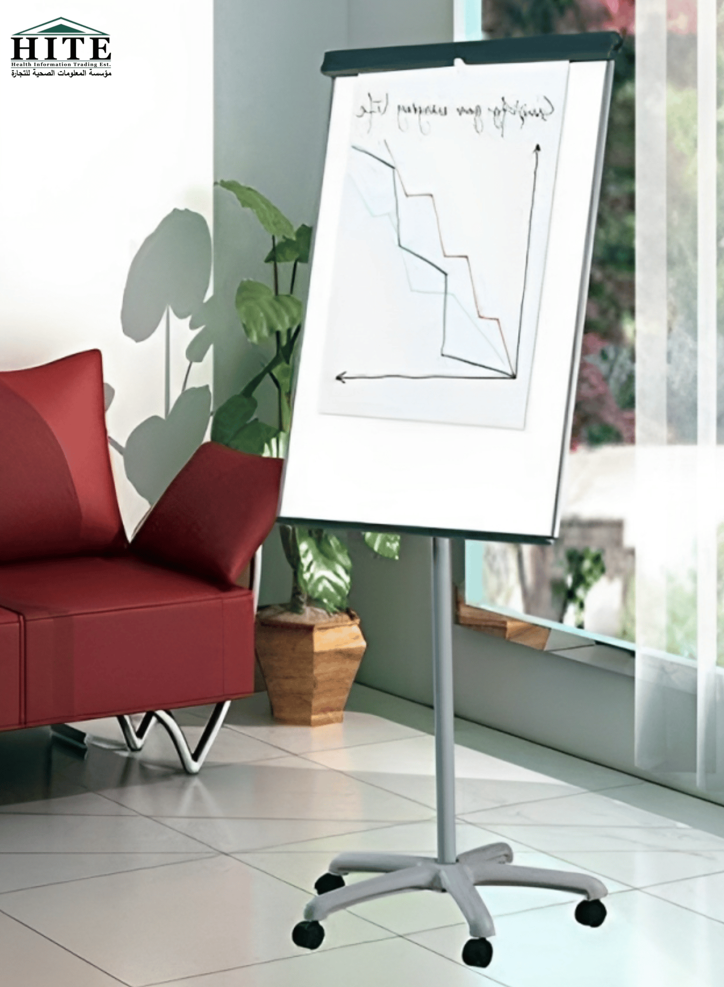  استاند فليب شارت بعجل من كومكس - Comix Flipchart Easel With Wheels - صورة 2
