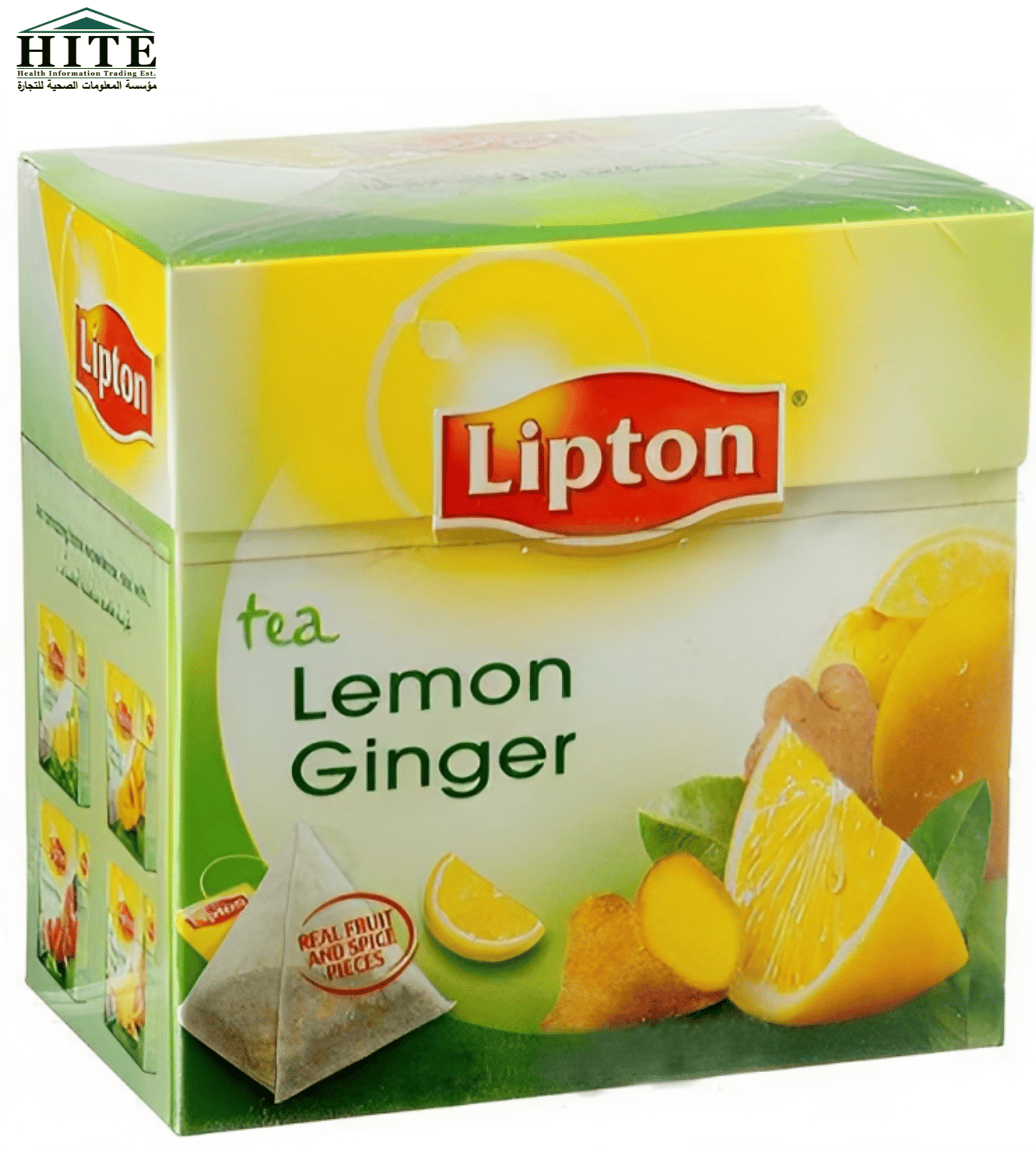 LIPTON LEMON AND GINGER TEA شاي ليبتون ليمون و زنجبيل 100 كيس - صورة 1