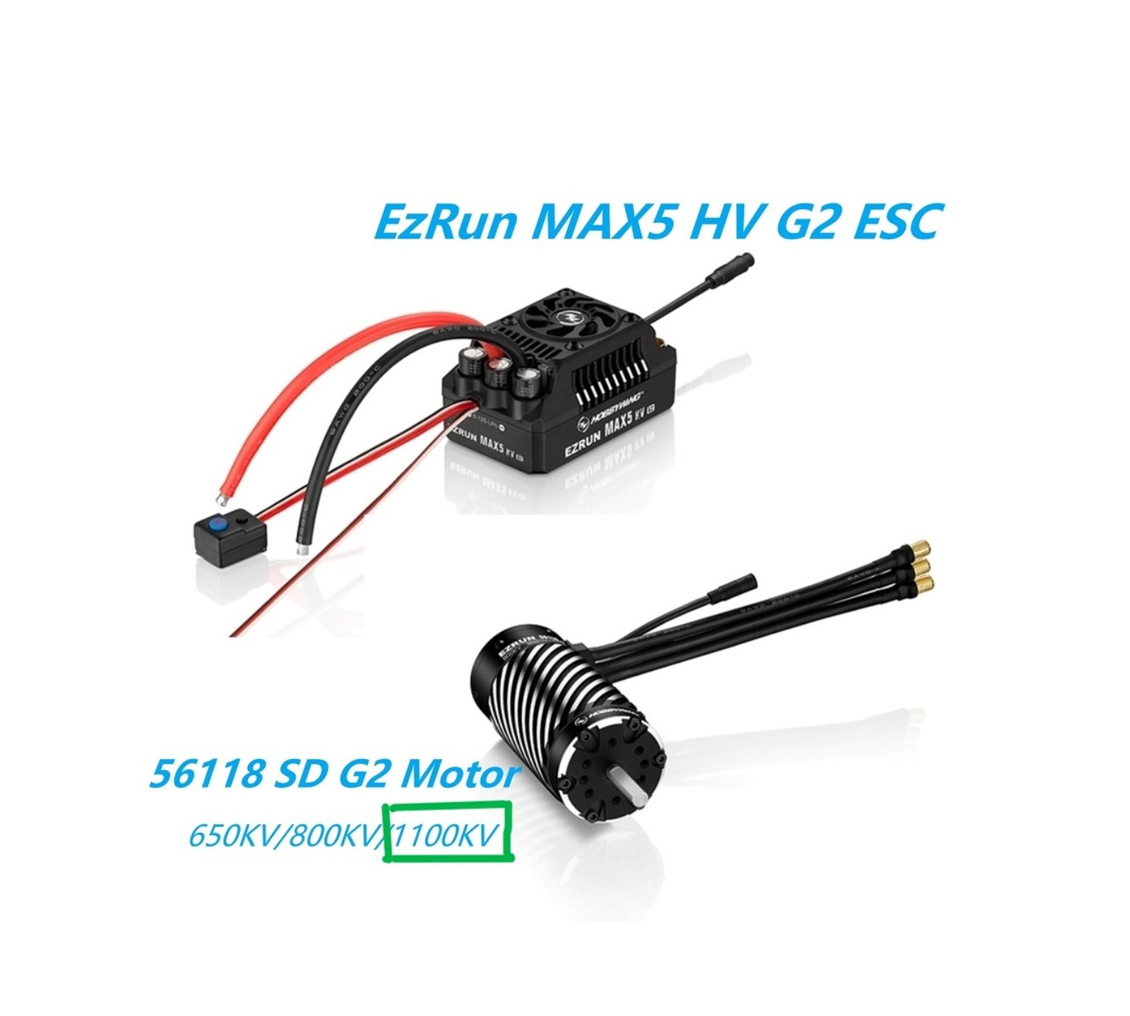 Hobbywing EZRUN MAX5 HV G2 1100KV 250A Combo SET - Image 1