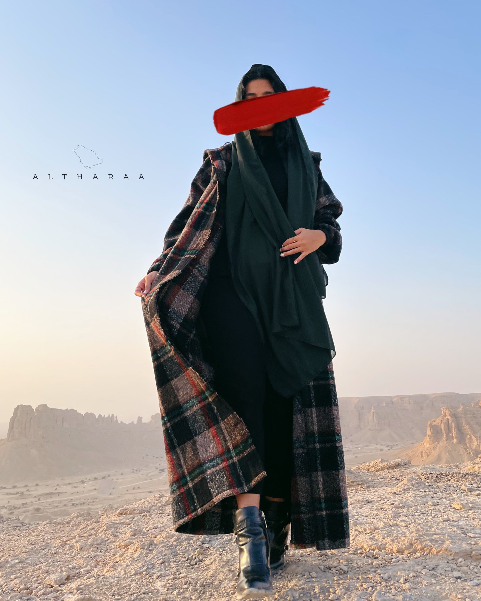Brown/Red Wool Abaya  - Image 3