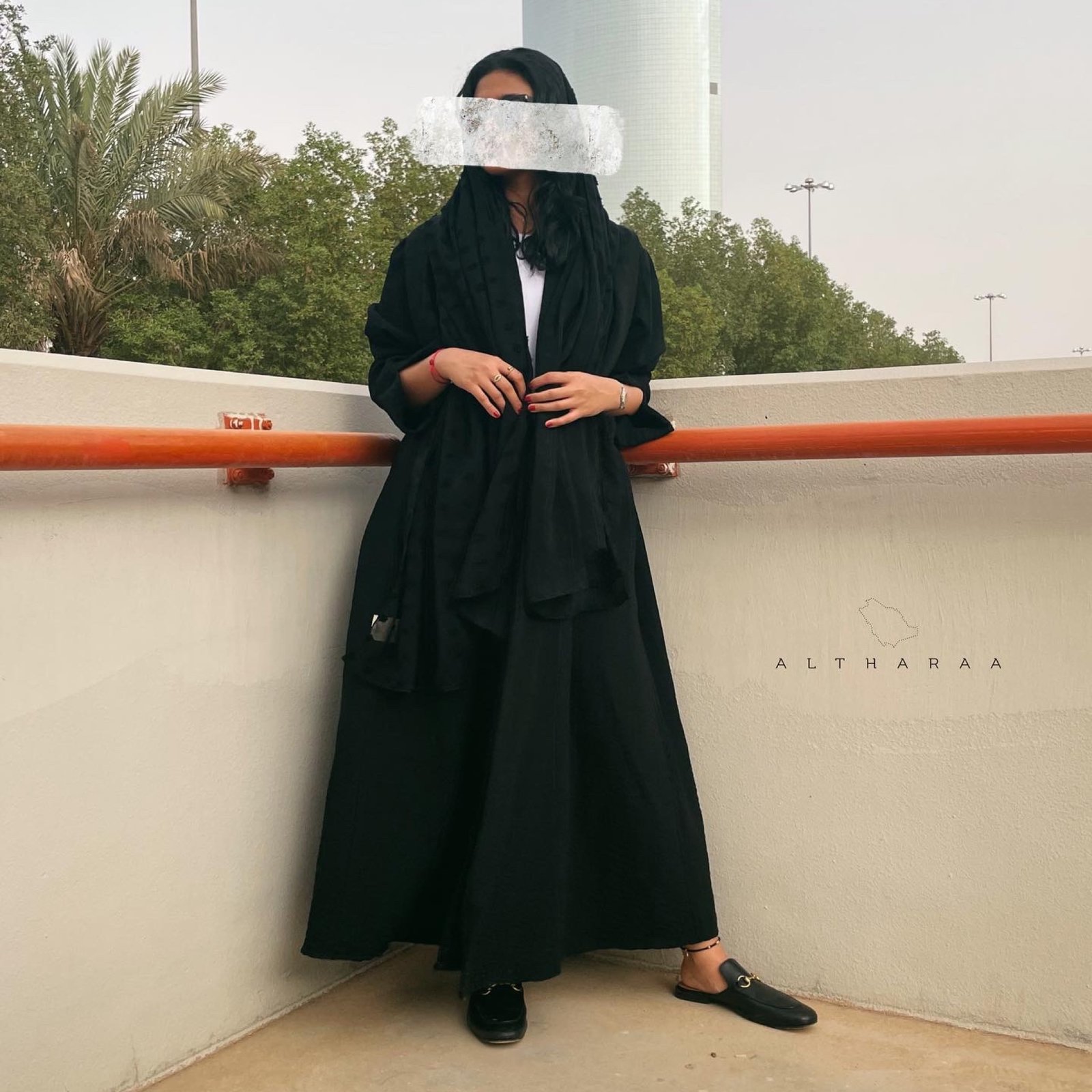 عباية لينن أسود Suite  - صورة 10