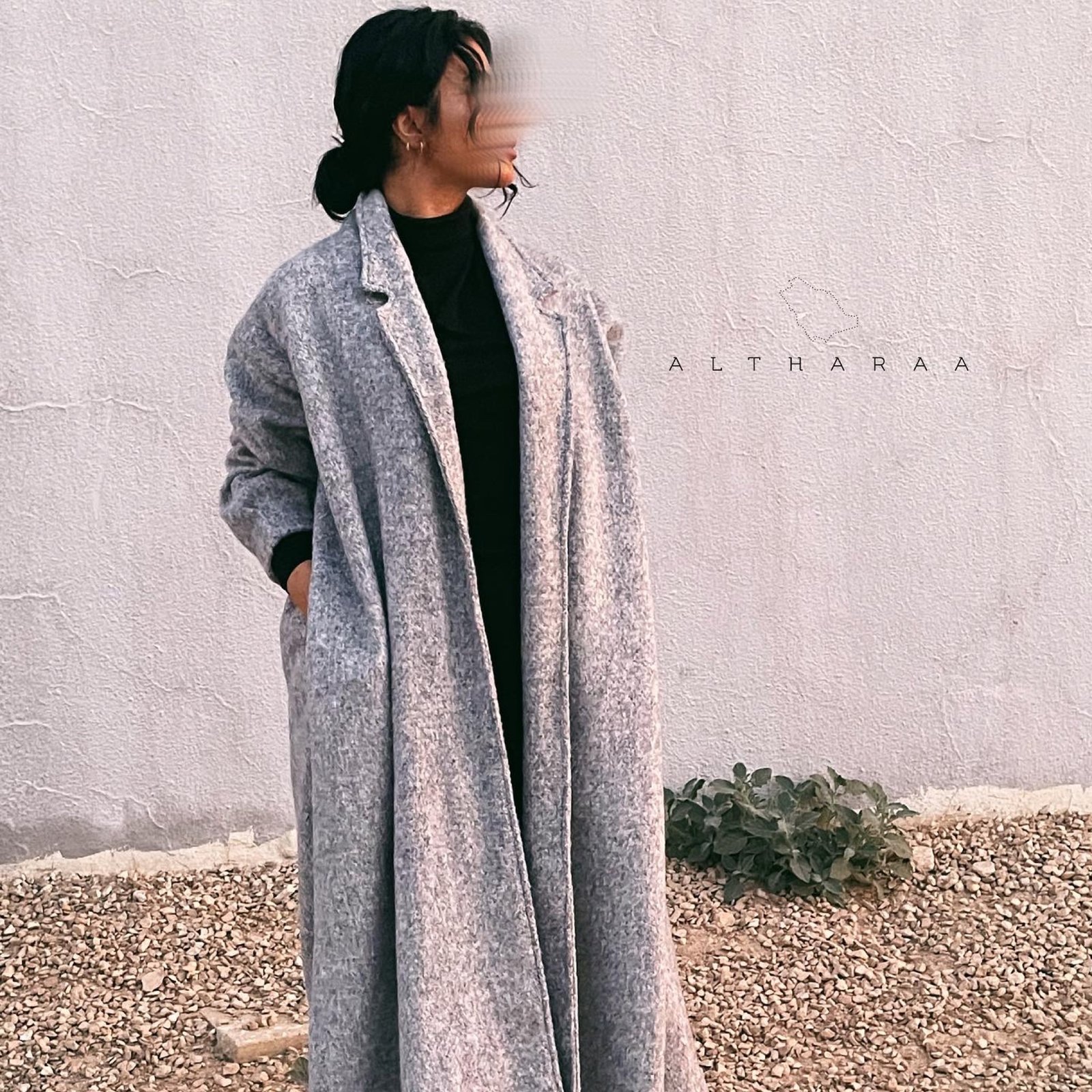 Light Grey Abaya/Coat - صورة 1