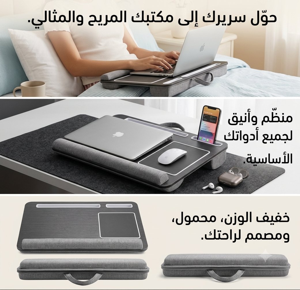 طاولة ومنظم انيق ومريح لتعمل بكل مكان بكل اريحيه - Image 3