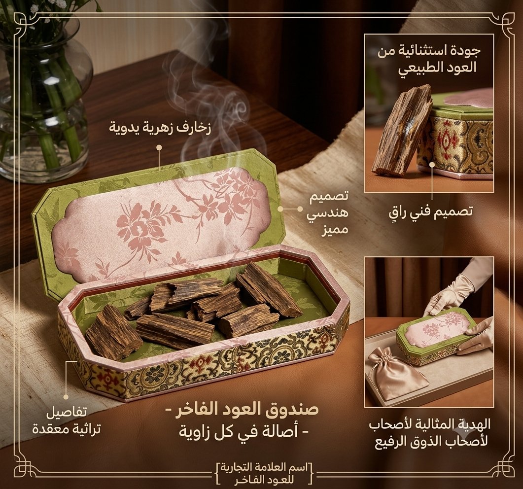 صندوق من الخشب والحرير - Image 2