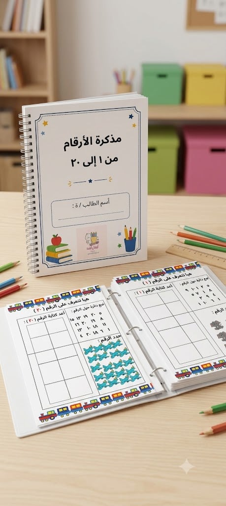 ملزمة الأرقام من ١ إلى ٢٠ ملف بي دي اف - صورة 1