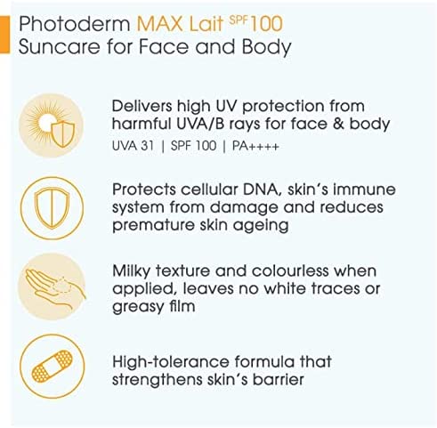 Bioderma Photoderm Max Lait Spf 100 Sunscreen Milk Light Texture, 100Ml - Image 3