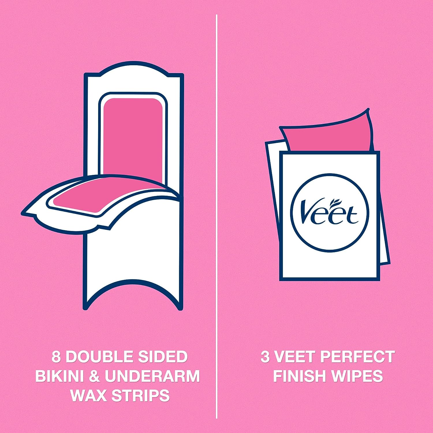 (Bundle Of 3 (Veet Easy-Gel Wax Strips for Bikini & Underarm - 16 Wax Strips - Image 6