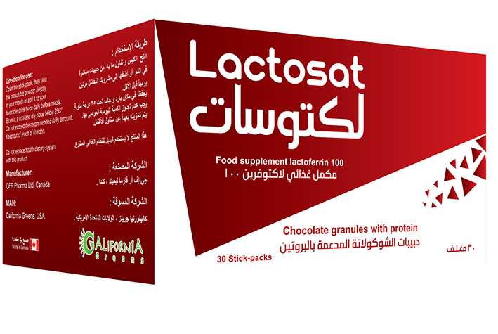 لكتوسات مكمل غذائي لاكتوفرين 100 ,30 مغلف - صورة 1