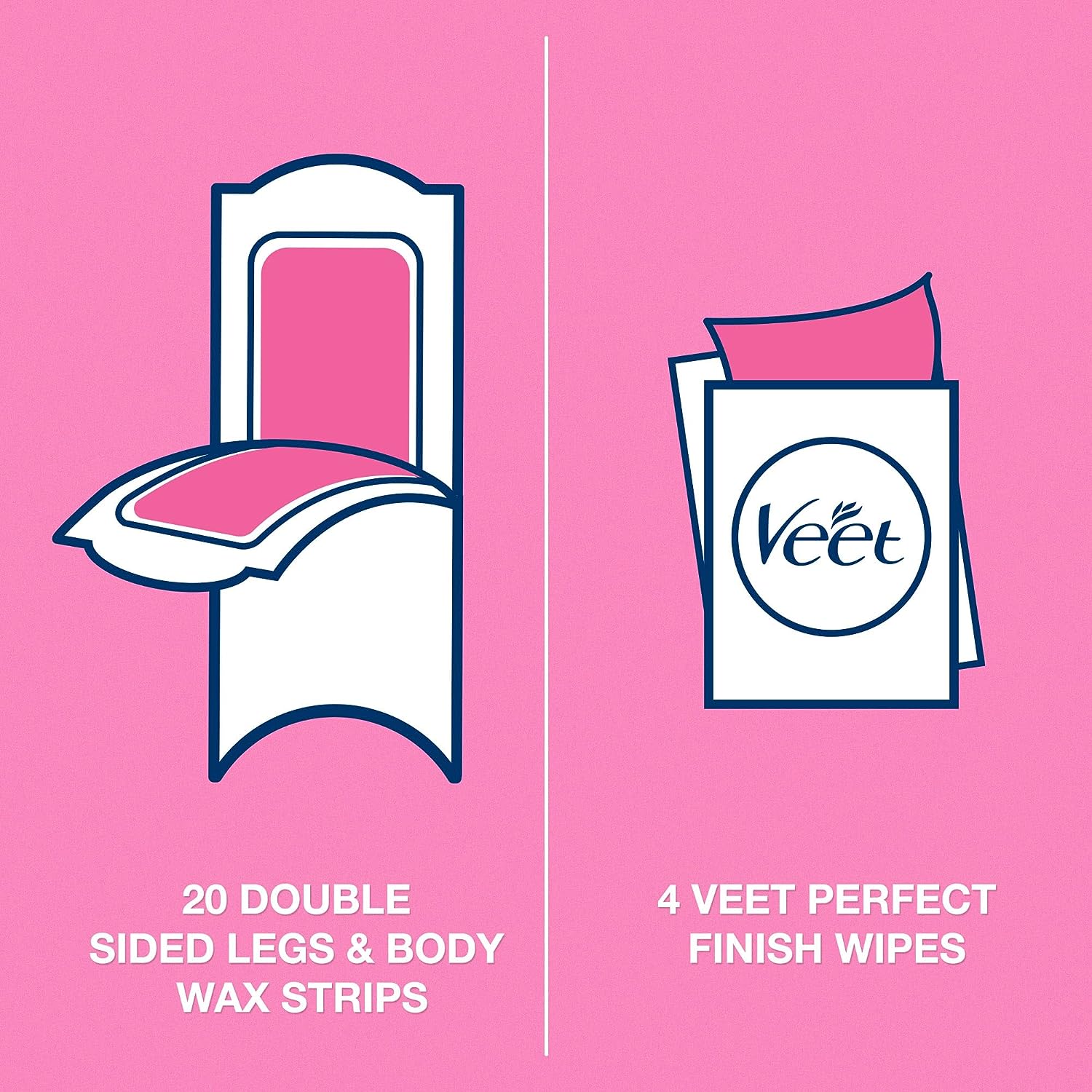 Bundle Of 2 (Veet Hair Removal Wax Strips, For Sensitive Skin - 40 Wax Strips) - Image 7