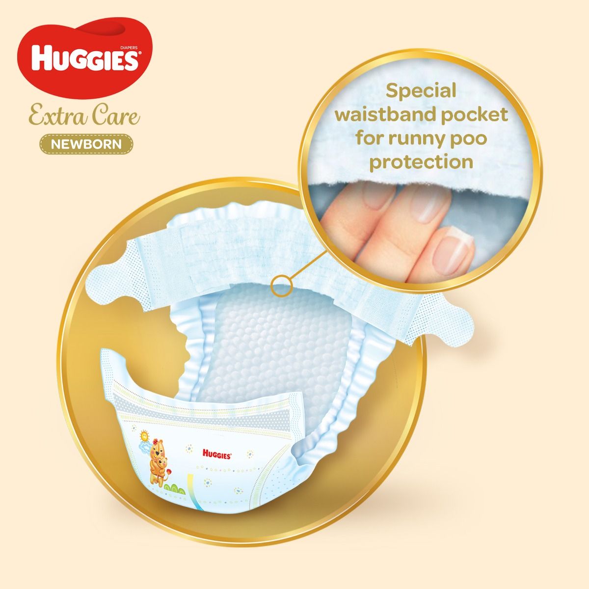 Huggies New Born Baby Diapers Size 2 Jumbo - 64 Pcs - Image 2