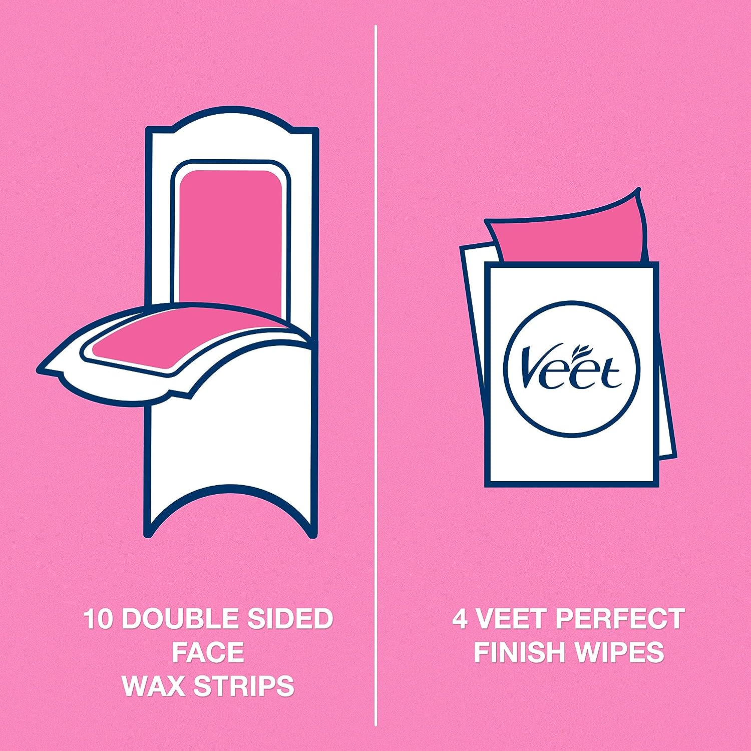 Bundle Of 2 (Veet Hair Removal Wax Face Argan Oil 20 Pieces ) - Image 5
