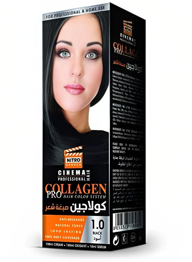 NITRO CANDA COLLAGEN HAIR COLOR BLACK 1.0 - Image 1