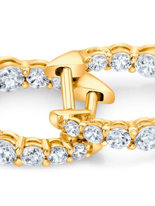 Eclat plisse Diamond earrings  - Image 2