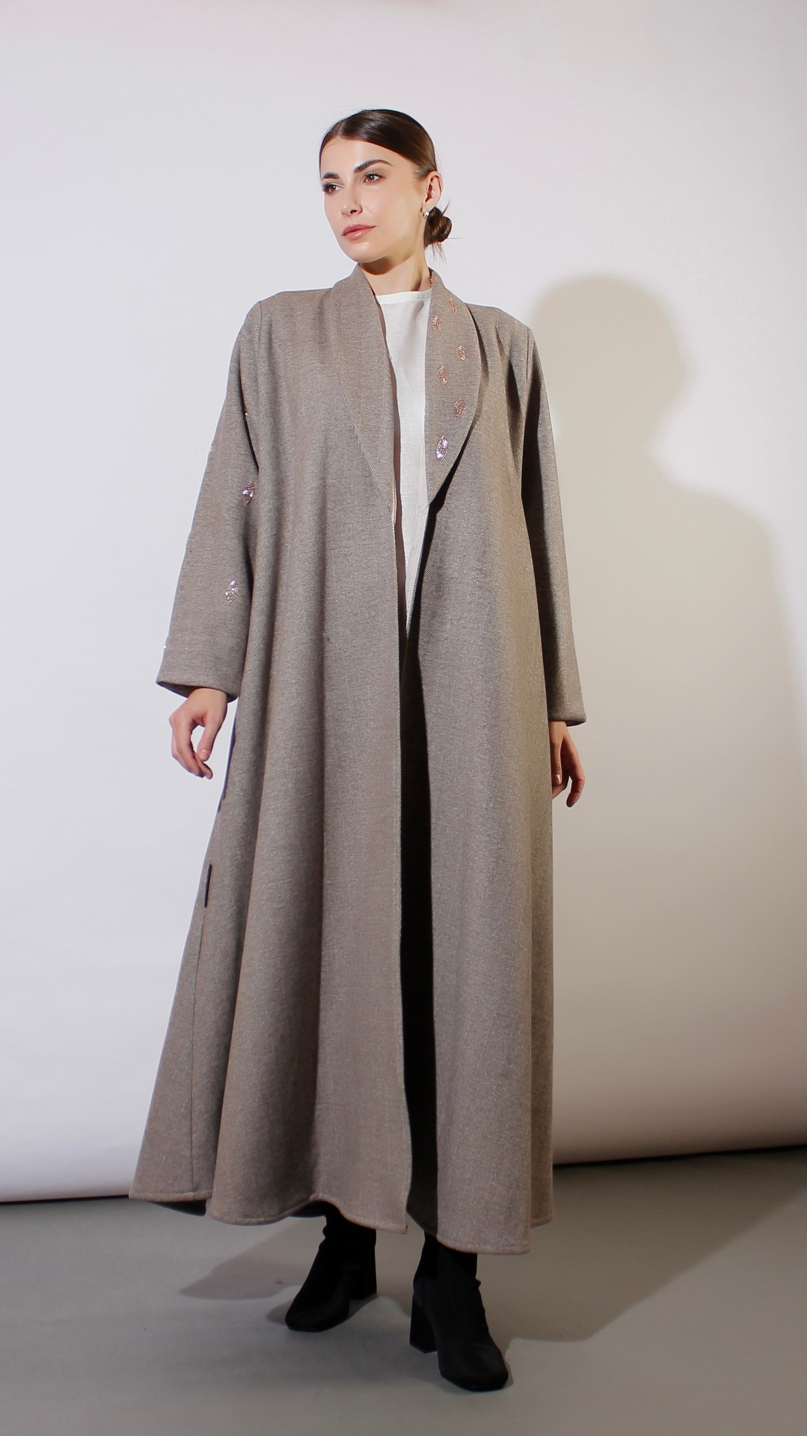 صوف مقلم بيج - Image 7