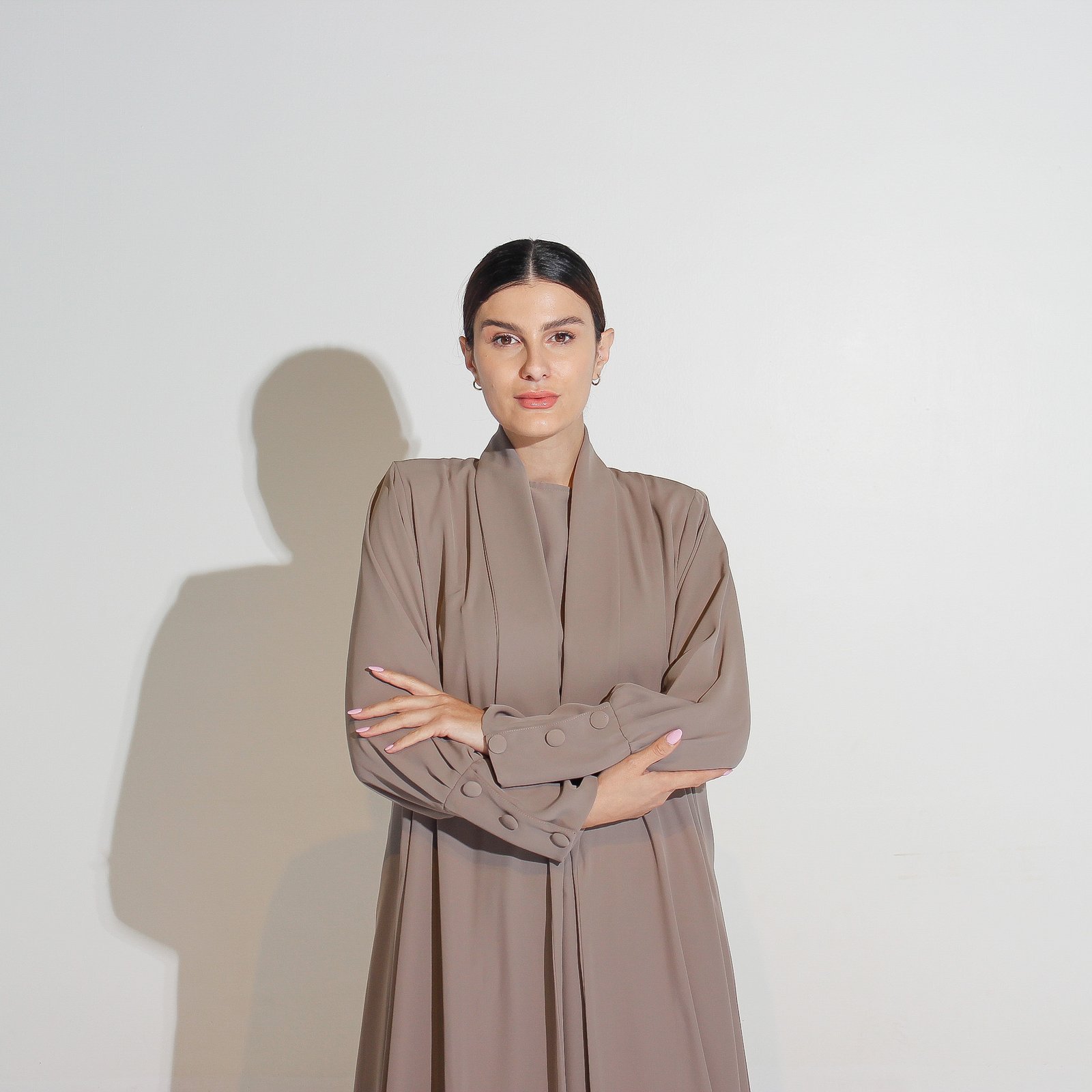 كريب حرير عملي بيج  - Image 8