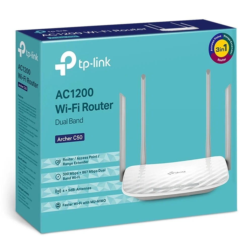 تي بي لينك راوتر واي فاي AC1200 ARCHER C50 - صورة 1