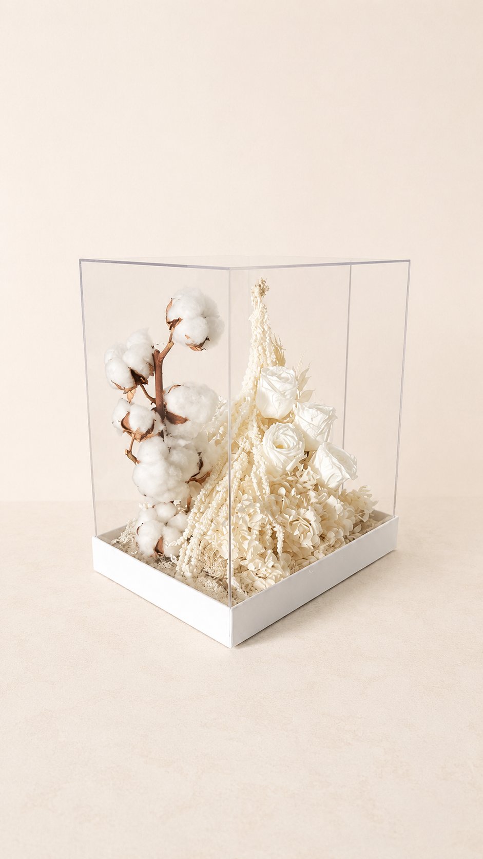 Luxury White Preserved & Dried Flower Display Box - Image 2
