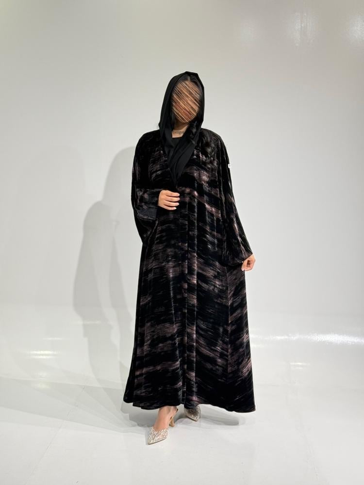 مخمل اسود مطبوع - صورة 3