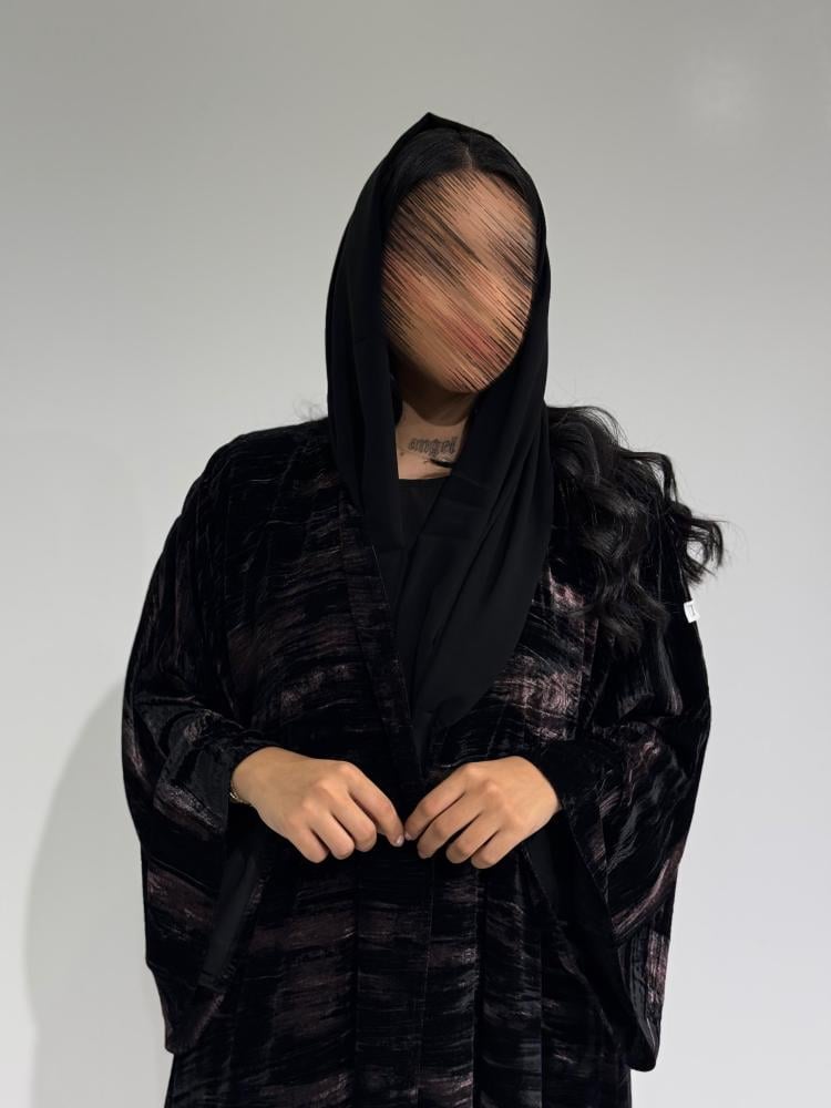 مخمل اسود مطبوع - صورة 5
