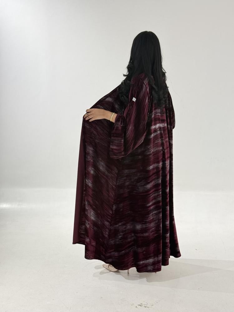 مخمل عنابي مطبوع - صورة 9