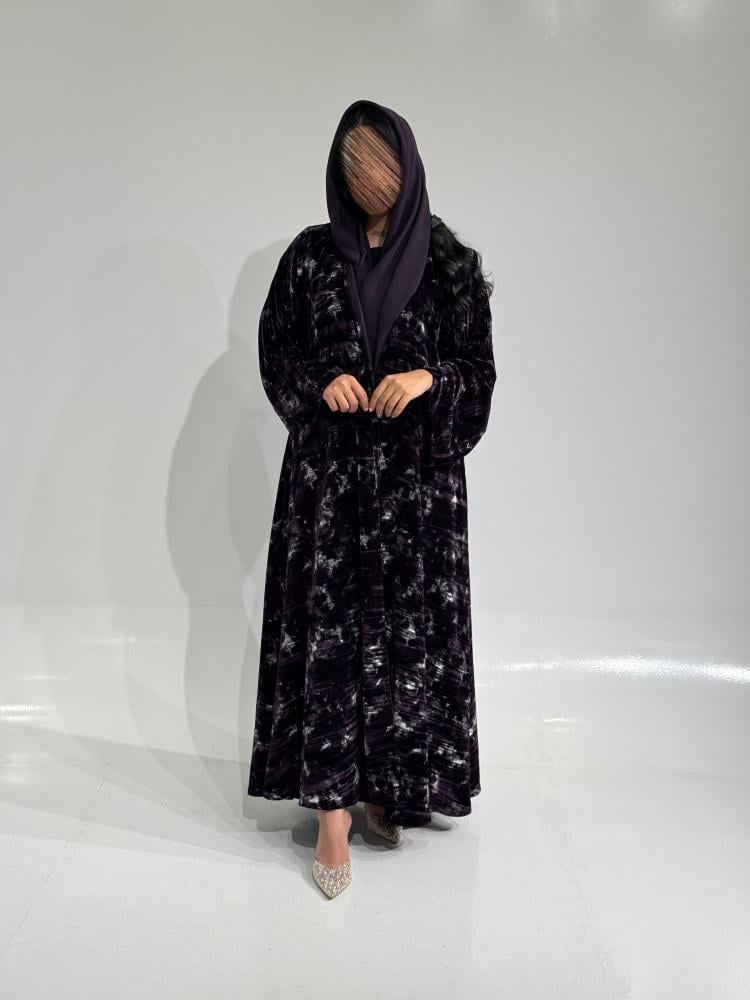 مخمل بنفسجي مطبوع - صورة 2