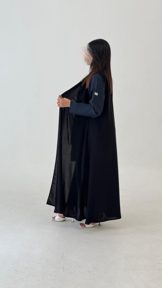 عباية بلاك بيري مع اكمام جاكار كحلي - صورة 8