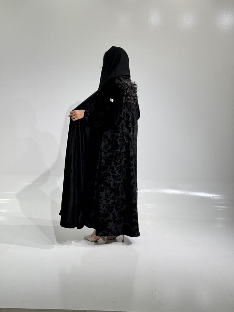 مخمل اسود مع مخمل شيفون من الخلف - صورة 19