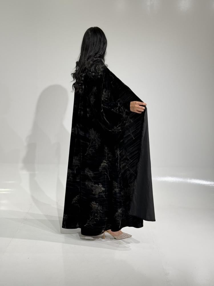 مخمل اسود مشجر مطبوع - صورة 14