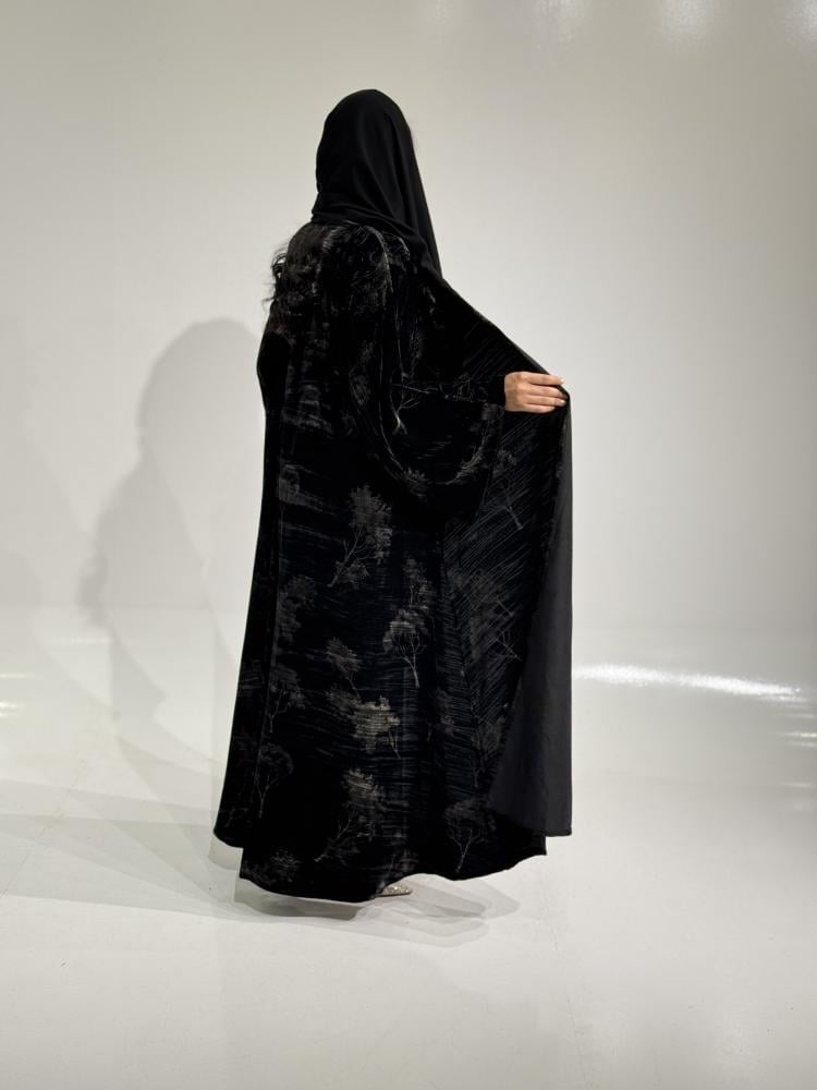 مخمل اسود مشجر مطبوع - صورة 18