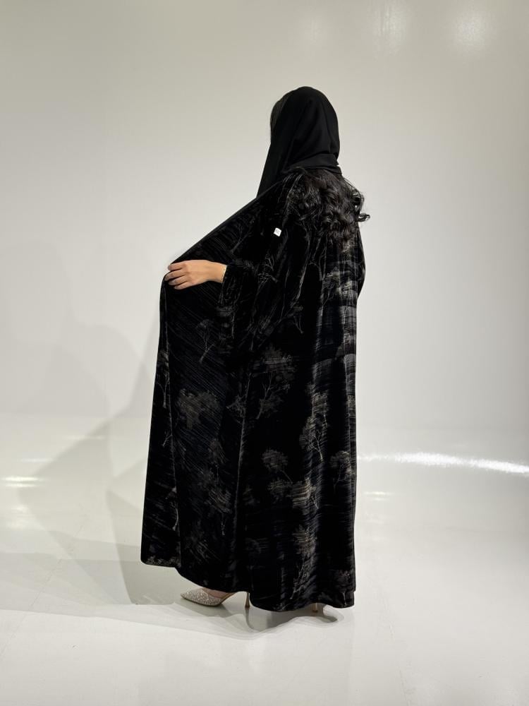 مخمل اسود مشجر مطبوع - صورة 17