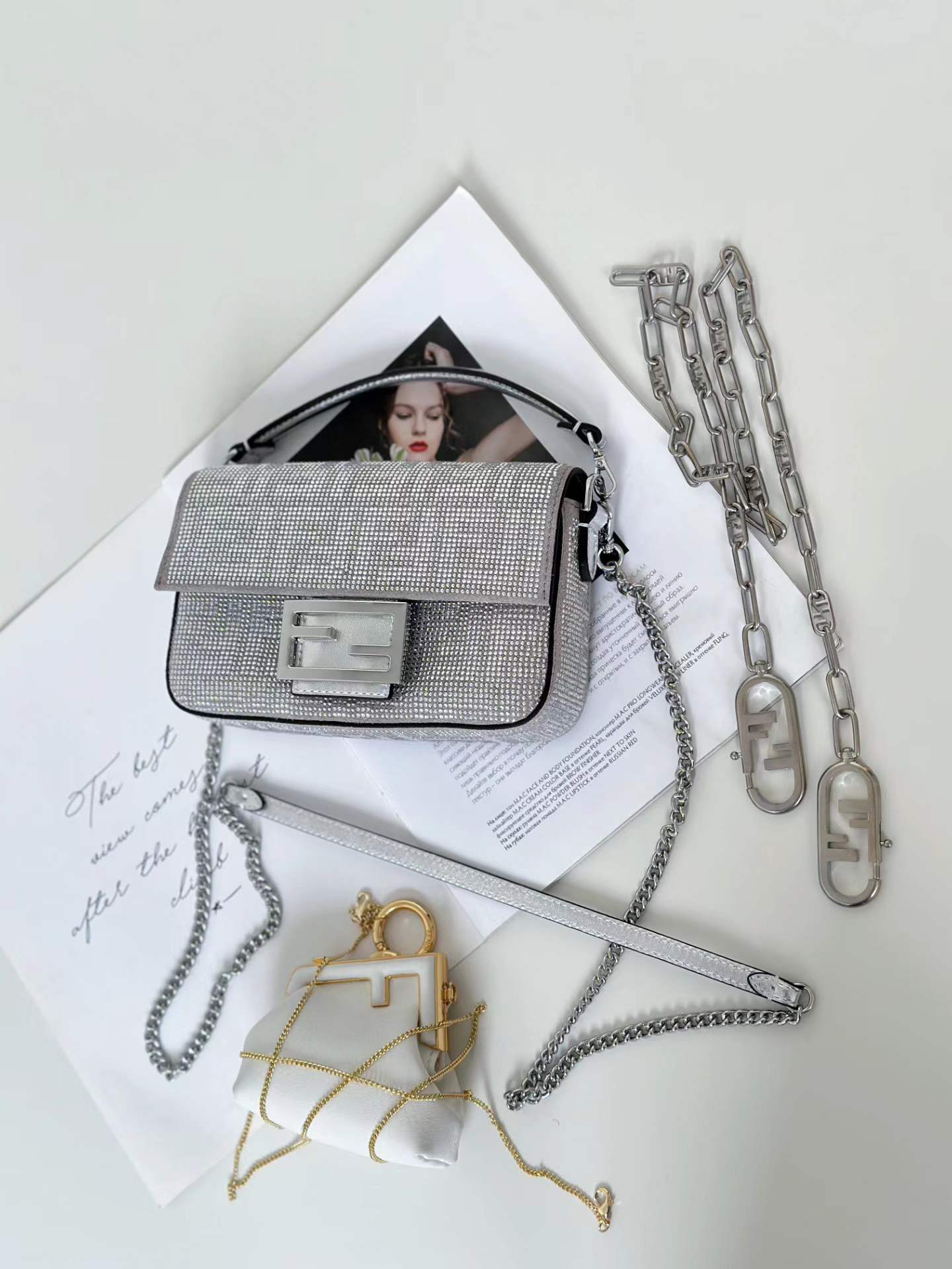 ماستر كواليتي فندي بوقيت 20cm Fendi Baguette Mini - صورة 2
