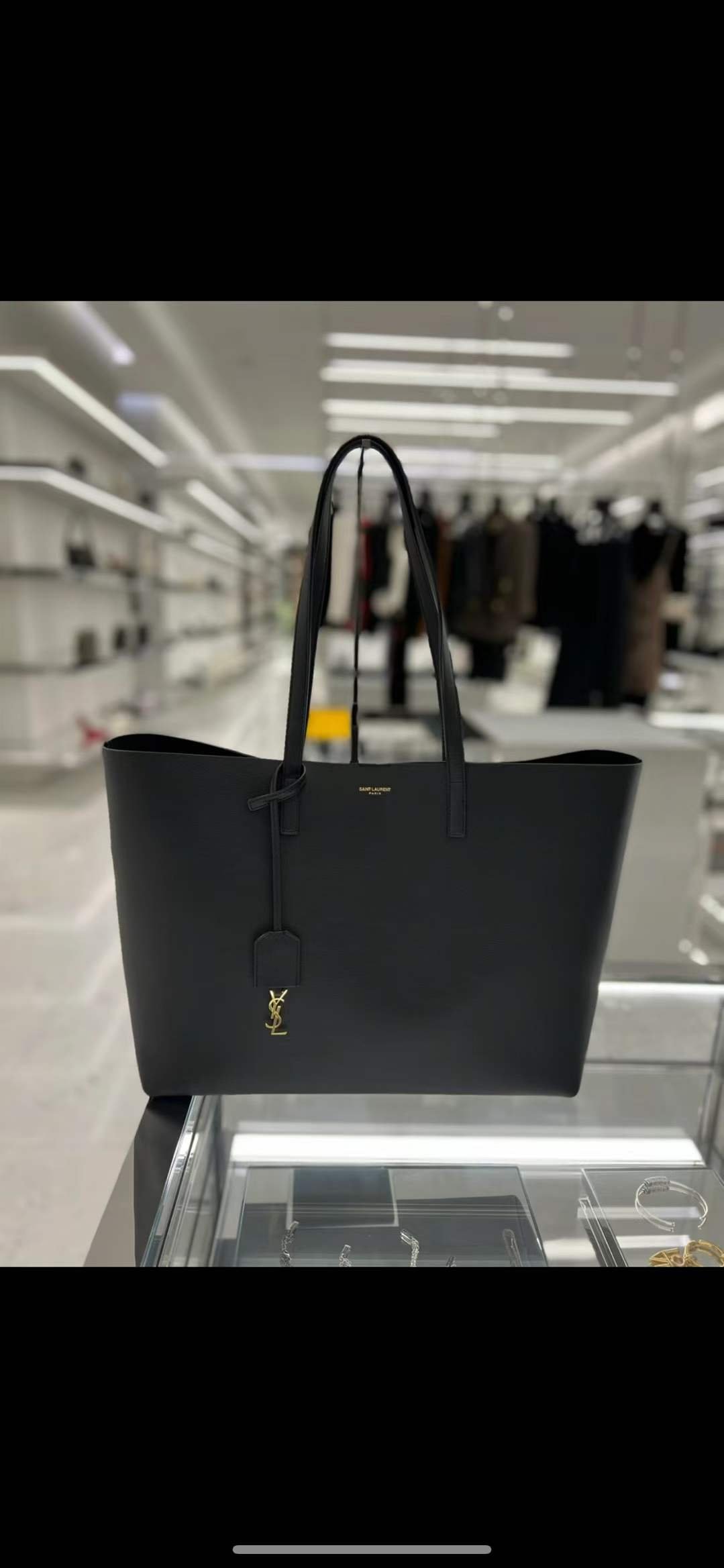 ماستر كواليتي سان لوران شوبينق  Saint Laurent YSL Sac Shopper Tote - صورة 1