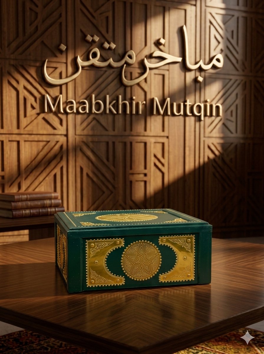 صندوق نحاس اخضر للاهداء فارغ يستوعب مبخرة واحدة - صورة 1