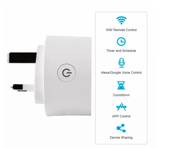فيش تحويلة ثلاثي ذكي ابيض متنقل تحكم عن بعد WiFi سهل الاستخدام يعمل باللمس تحكم بالجوال متوافق مع اليكسا وجوجل هوم ضمان سنتين  - صورة 2