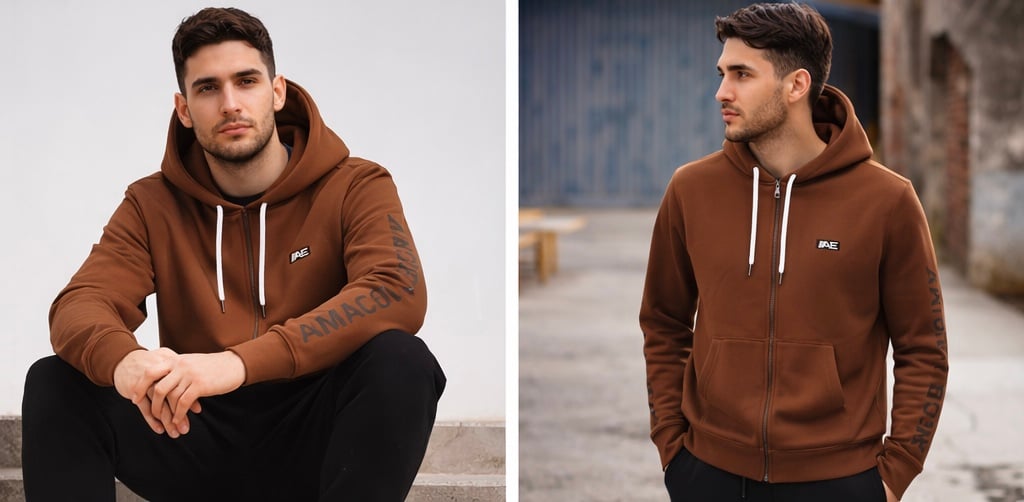 American Eagle Brown Zip Hoodie - صورة 1